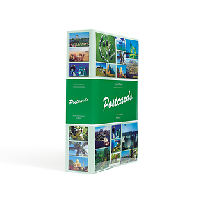 Postcards album for 200 postcards, incl. 50 hard-bound transparent sleeves