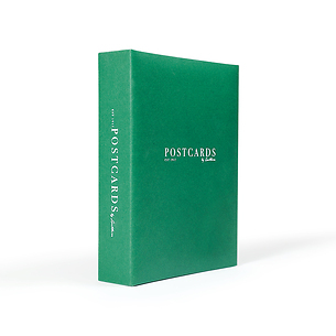 Postcards album for 200 postcards, incl. 50 inbound transparent sleeves, dark green