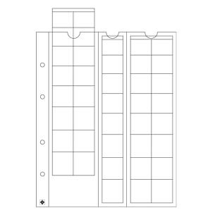 coin sheets OPTIMA, for Euro sets up to 26 mm Ø, clear