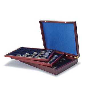 Presentation Case VOLTERRA TRIO de Luxe, each with 30square  divisions for coins up to 39m