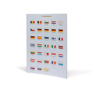 Flag Chips suitable for 2-Euro capsules, 26 mm Ø