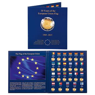 PRESSO coin album for 23 European 2€ commemorative coins '30 years of the EU flag'