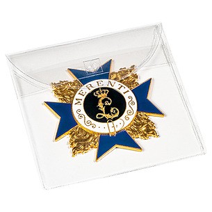 Protective pocket for medals,  medallions, and decorations up to 90 mm, pack of 50
