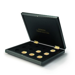 VOLTERRA coin case for 12 sovereigns in capsules