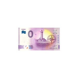 Leuchtturm Zero Euro Souvenir banknote „Porer'