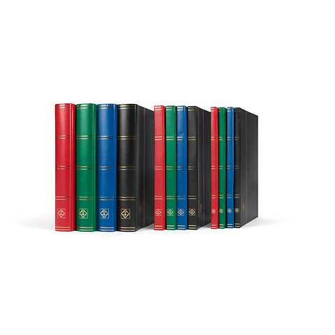 Basic hard cover stockbooks, white pages