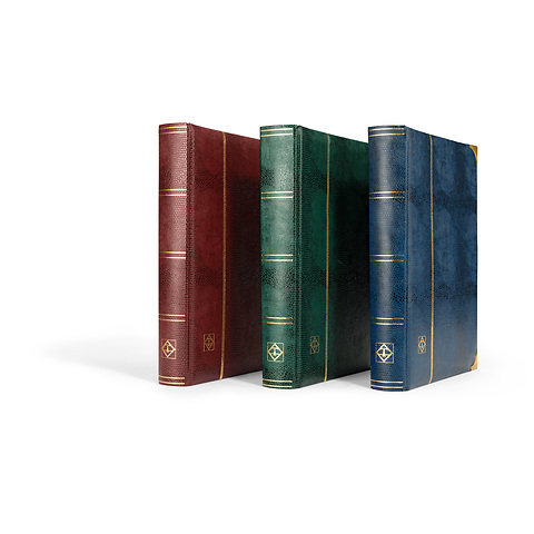 Comfort Deluxe padded stockbooks with crocodile-embossed cover, black pages