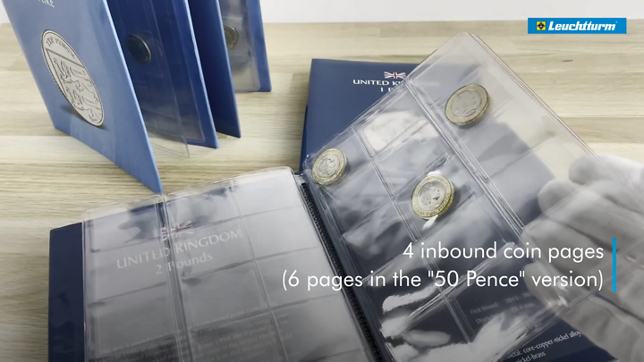 Album Collecteur Vert Pour 280 Pièces – Compatible 50p, £1, £2, 1€ Et 2€ – 10 Pages + Intercalaires Rouges