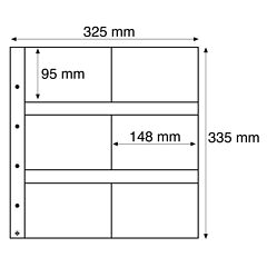 148 x 95 mm (for old postcards 148 x 95 mm)
