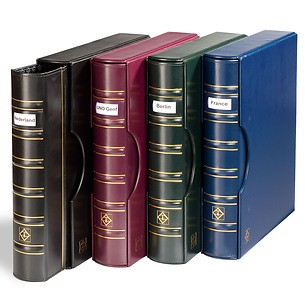 Ringbinder GRANDE, SIGNUM classic design with labelling fields, incl. slipcase, blue