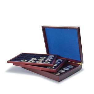 Presentation Case VOLTERRA TRIO de Luxe, each with 20square  divisions for coins up to 48m