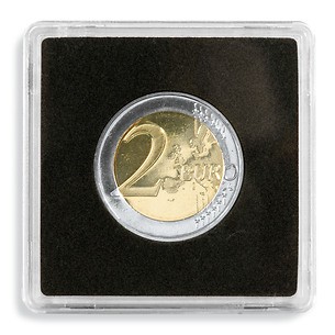 Square coin capsules QUADRUM,  inner diameter 22 mm