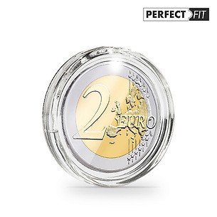 ULTRA coin capsules Perfect Fit for 2 Euro (25,75 mm), pack  of 10