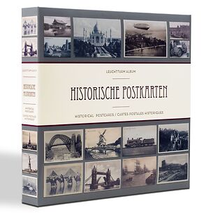 Album for 600 historical postcards, with 50 bound clear pocket sheets