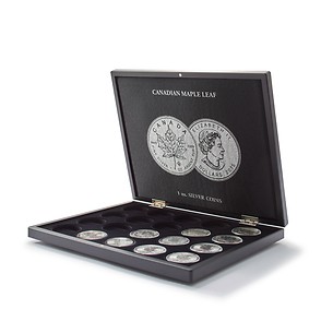 VOLTERRA presentation case for 20 “Maple Leaf” 1 oz silver coins in capsules