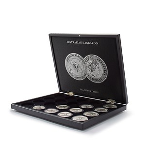 VOLTERRA presentation case for 20 “Australian Kangaroo” 1 oz silver coins in capsules