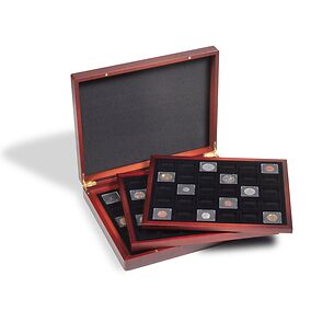 VOLTERRA TRIO presentation case for 3x 30 QUADRUM Mini coin  capsules 38 x 38 mm, black