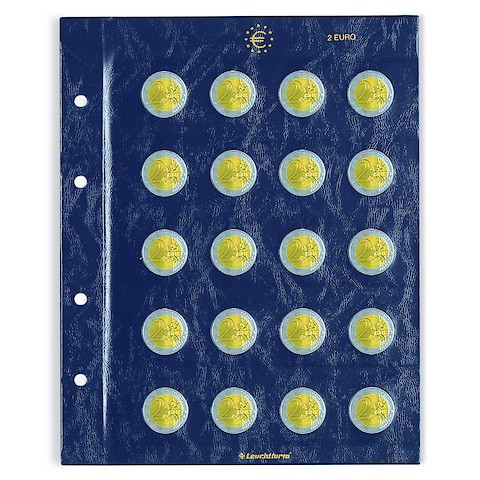 coin sheets VISTA, for 2-Euro  coins