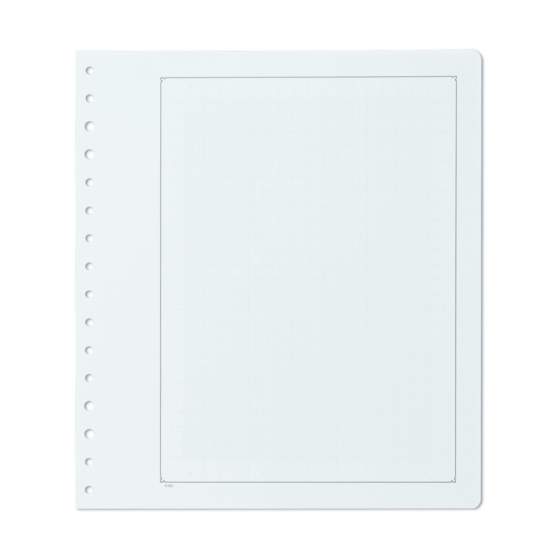 KABE Blank sheets album paper with black borderline and grid underlay