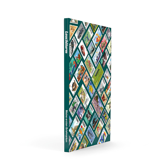Stampino stockbook for children, DIN A4, 16 white pages, dark green