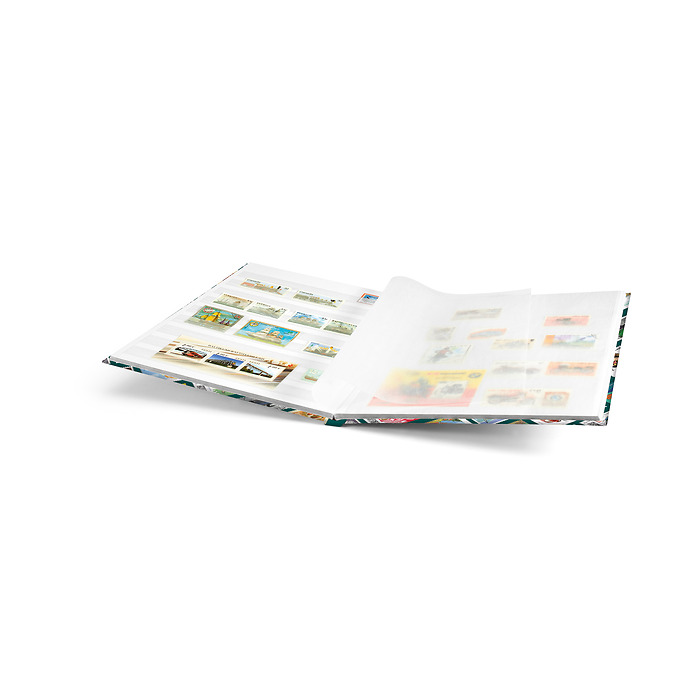 Stampino stockbook for children, DIN A4, 16 white pages, dark green