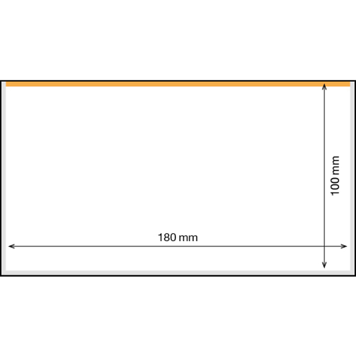 Basic 180 banknote sleeves, pack of 50, 180x100mm
