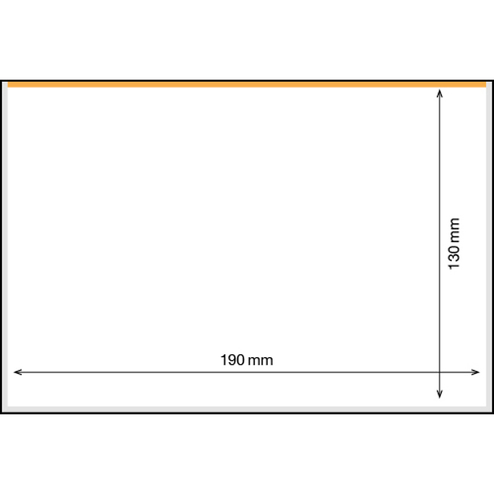 Basic 190 banknote sleeves, pack of 50, 190x130mm
