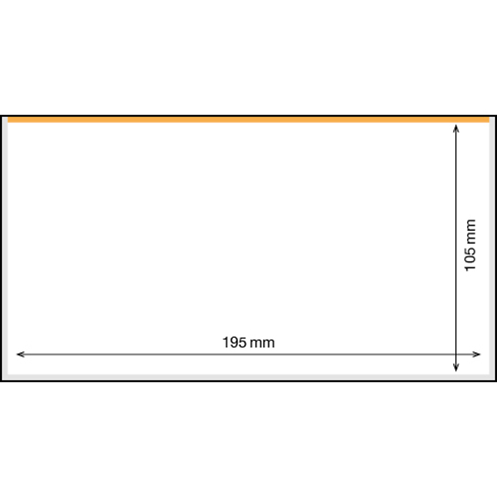 Basic 195 banknote sleeves, pack of 50, 195x105mm