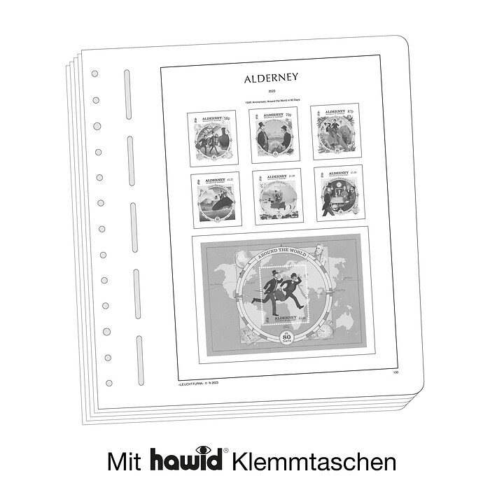 Lighthouse supplement with stamp mounts Alderney 2025