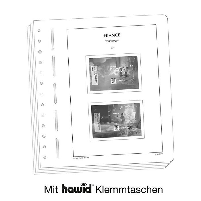 Lighthouse supplement with stamp mounts France Crypto-mounts 2025