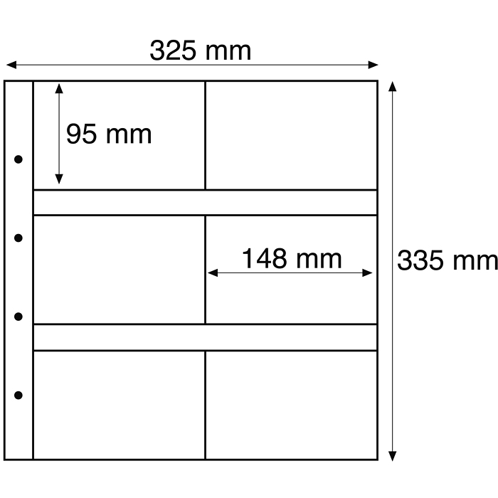 Maximum plastic sheets, for Olld postcards, Landscape, clear