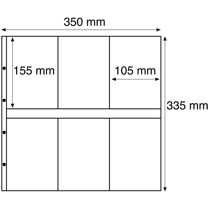 Maximum plastic sheets, for new postcards, portrait format, clear