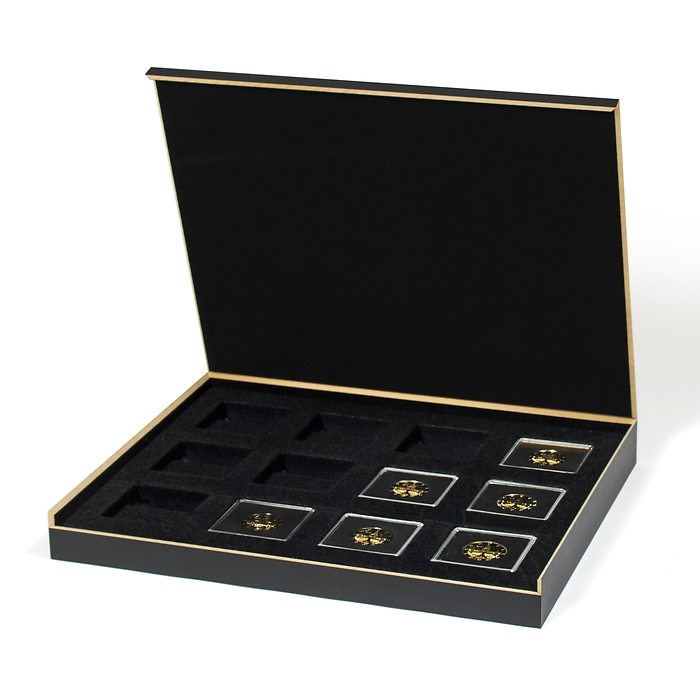 Luxor coin box for twelve Quadrum coin capsule