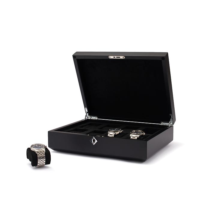 Chronos Watch box, 8 compartments, taupe