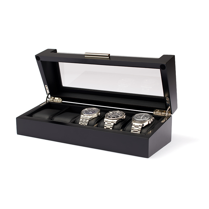 Tempor Watch box, 5 compartments, black