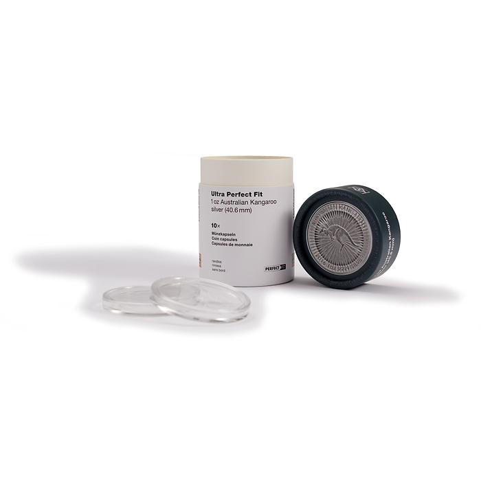 Ultra Perfect Fit coin capsules for 1 oz. Kangaroo silver (40,6 mm), pack of 10
