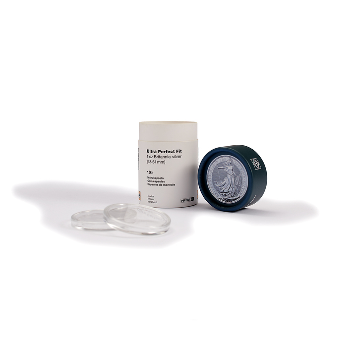 Ultra Perfect Fit coin capsules for 1 oz. Britannia silver (38.61 mm), pack of 10