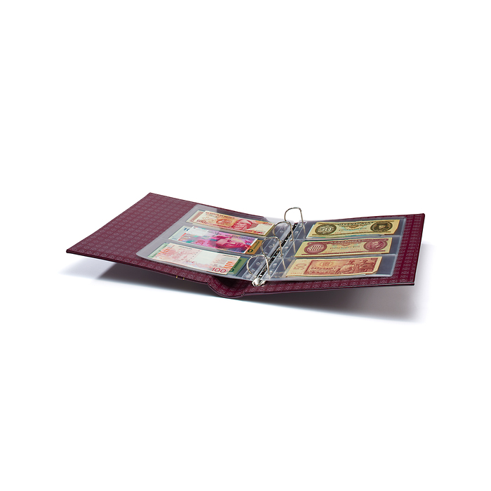 Grande ring binder in classic  design, incl. slipcase, red