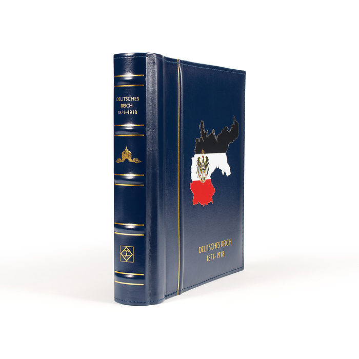 Perfect DP turn-bar binder, Classic Design, embossed ‘Deutsches Reich 1871-1918’, blue