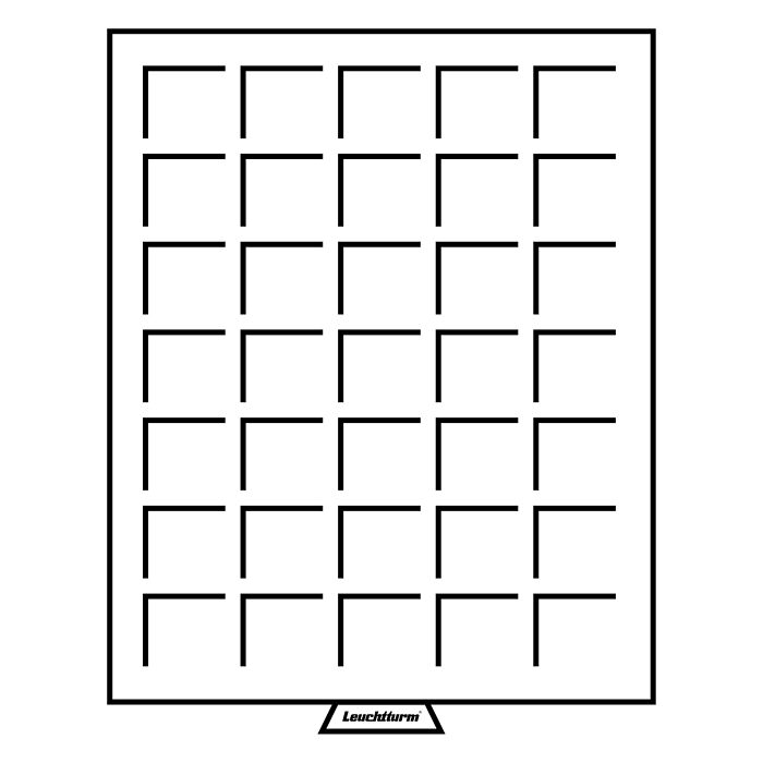 Smart Coin Box, with 35 square Compartments up to 27 mm Ø