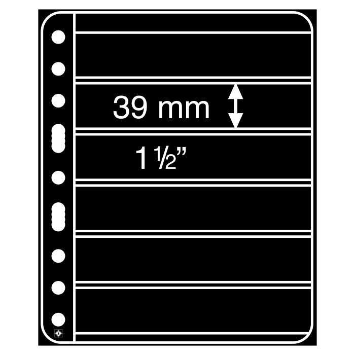 plastic pockets VARIO PLUS, extra Strong film, 6-way division, black