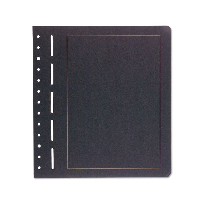 LIGHTHOUSE Blank album pages, black cardboard, gold borderline