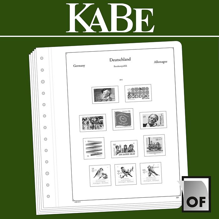 KABE OF-Illustrated album pages Federal Republic of Germany Stamp booklets 2000-2009