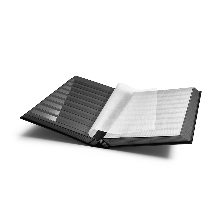 Comfort stockbook, DIN A4, 64  black pages, padded cover, black