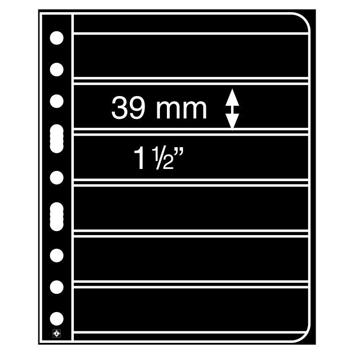Plastic pockets VARIO, 6-way division, black film