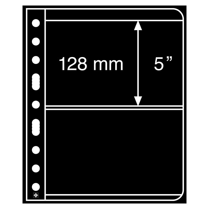 plastic pockets VARIO, 2-way division, black film