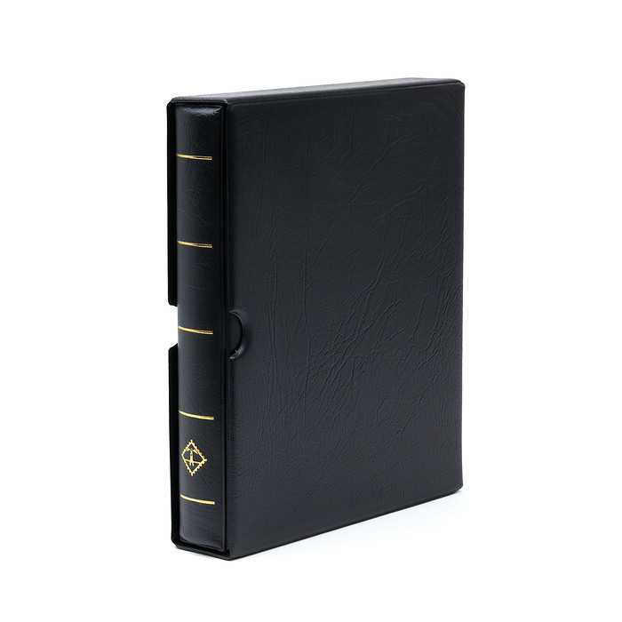Optima F ring binder, incl. slipcase, black