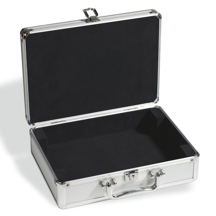coin case for 112 coins, for 6 coin trays, empty