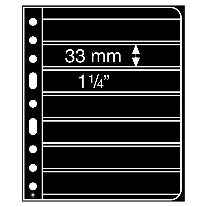plastic pockets VARIO, 7-way division, black film