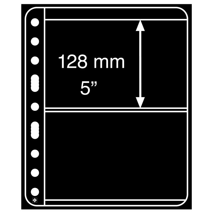 Plastic pockets VARIO PLUS, extra strong film, 2-way division, black